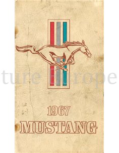 1967 FORD MUSTANG OWNERS MANUAL ENGLISH (US)