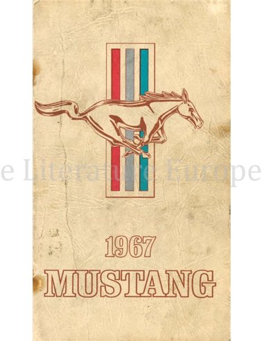 1967 FORD MUSTANG OWNERS MANUAL ENGLISH (US)