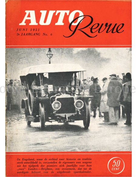 1951 AUTO REVUE MAGAZIN 6 NIEDERLÄNDISCH