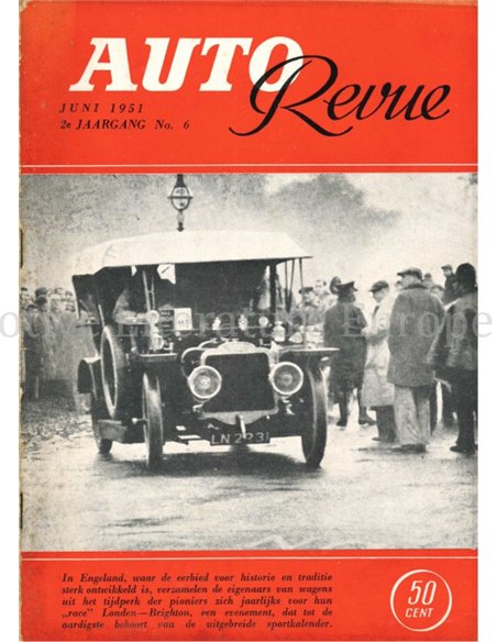 1951 AUTO REVUE MAGAZINE 6 NEDERLANDS