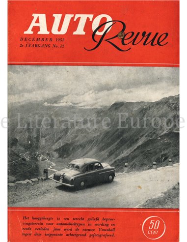 1951 AUTO REVUE MAGAZIN 12 NIEDERLÄNDISCH