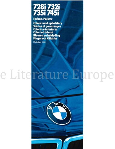 1986 BMW 7ER FARBEN UND POLSTER PROSPEKT