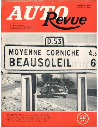 1958 AUTO REVUE MAGAZIN 19 NIEDERLÄNDISCH