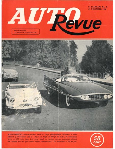 1958 AUTO REVUE MAGAZINE 25 DUTCH