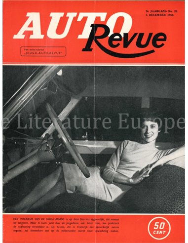 1958 AUTO REVUE MAGAZINE 26 DUTCH