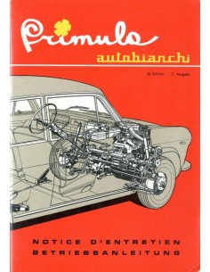 1965 AUTOBIANCHI PRIMULA INSTRUCTIEBOEKJE FRANS DUITS