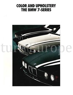1991 BMW 7 SERIE KLEUREN EN BEKLEDING BROCHURE