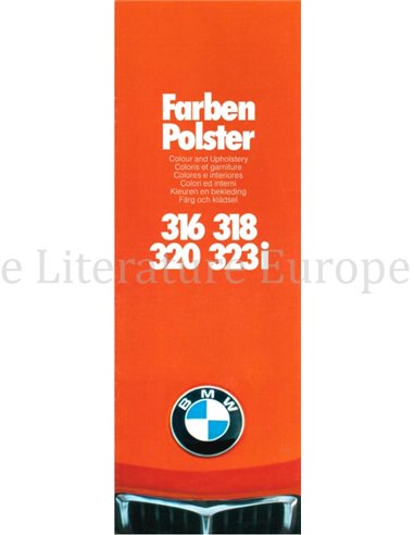 1980 BMW 3 SERIES COLOUR AND UPHOLSTERY BROCHURE