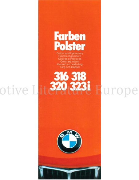 1980 BMW 3ER FARBEN UND POLSTER PROSPEKT