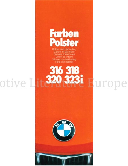 1980 BMW 3ER FARBEN UND POLSTER PROSPEKT
