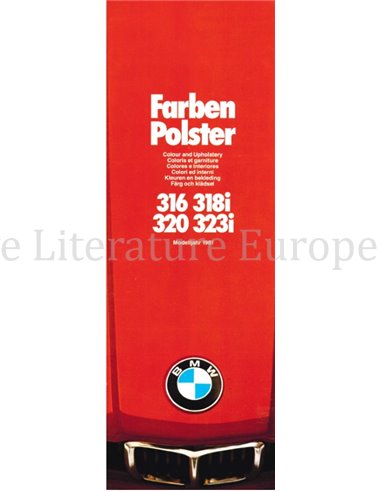 1980 BMW 3ER FARBEN UND POLSTER PROSPEKT
