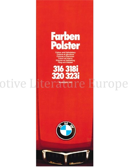 1980 BMW 3ER FARBEN UND POLSTER PROSPEKT