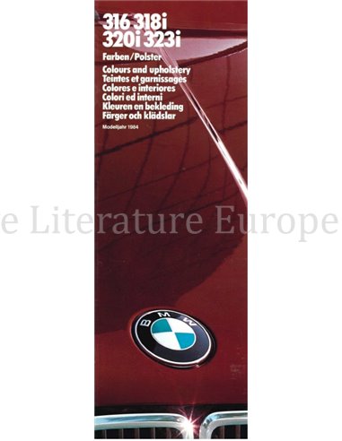 1984 BMW 3 SERIES COLOUR AND UPHOLSTERY BROCHURE