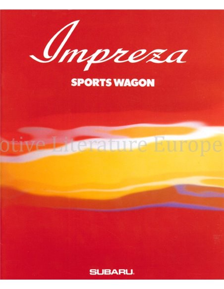 1993 SUBARU IMPREZA SPORTS WAGON BROCHURE JAPANS