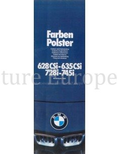 1980 BMW 6 & 7 SERIE COLOUR AND UPHOLSTERY BROCHURE