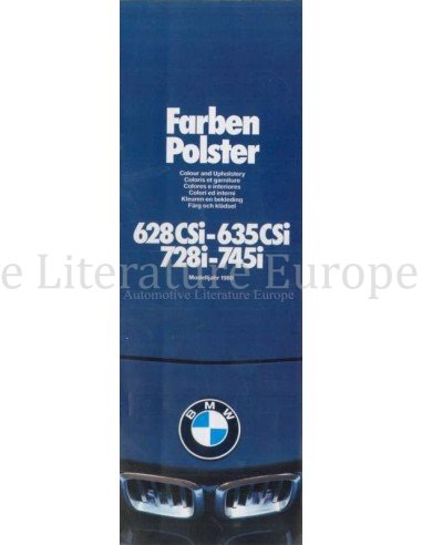 1980 BMW 6 & 7 SERIEN FARBEN UND POLSTER PROSPEKT