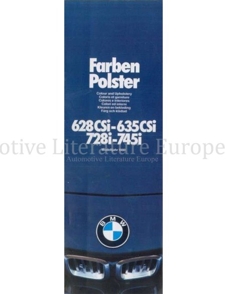 1980 BMW 6 & 7 SERIE KLEUREN EN BEKLEDING BROCHURE