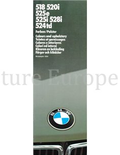 1984 BMW 5 SERIE KLEUREN EN BEKLEDING BROCHURE