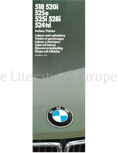 1984 BMW 5ER FARBEN UND POLSTER PROSPEKT