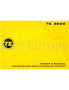 1972 OPEL MANTA TE 2800 INSTRUCTIEBOEKJE ENGELS