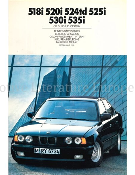 1990 BMW 5ER FARBEN UND POLSTER PROSPEKT