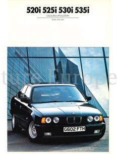 1990 BMW 5 SERIE KLEUREN EN BEKLEDING BROCHURE