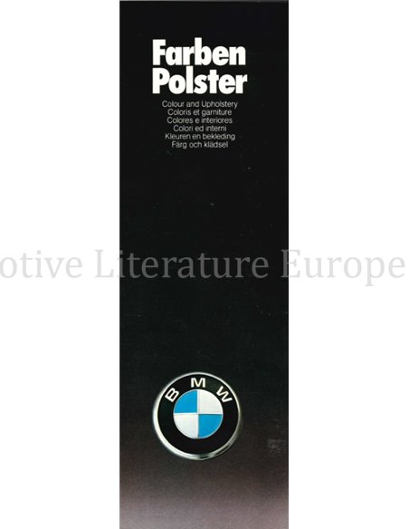 1975 BMW PROGRAMM FARBEN UND POLSTER PROSPEKT