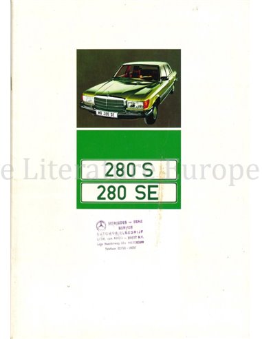 1972 MERCEDES BENZ S CLASS BROCHURE GERMAN