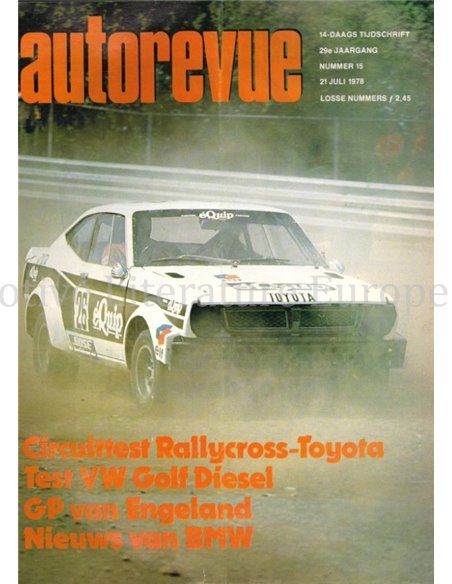 1978 AUTO REVUE MAGAZINE 15 NEDERLANDS