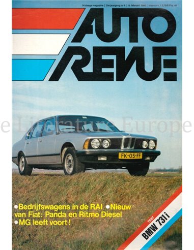 1980 AUTO REVUE MAGAZINE 4 Niederländisch