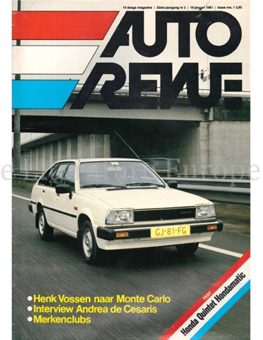 1981 AUTO REVUE MAGAZINE 2 Niederländisch