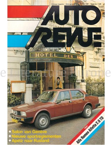 1981 AUTO REVUE MAGAZINE 6 NEDERLANDS