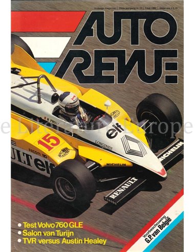 1982 AUTO REVUE MAGAZINE 10 NEDERLANDS