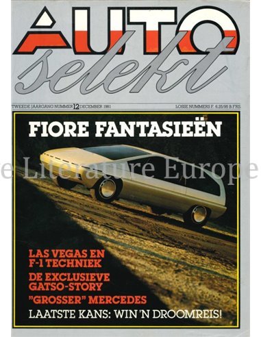 1981 AUTO SELEKT MAGAZINE 12 NEDERLANDS