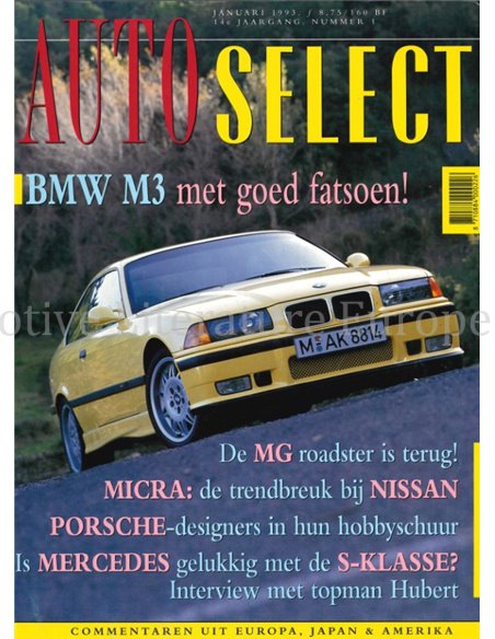 1992 AUTO SELECT MAGAZINE 1 Niederländisch