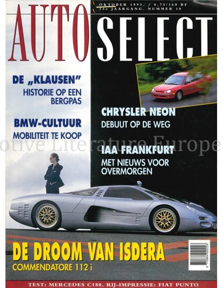 1993 AUTO SELECT MAGAZINE 10 Niederländisch
