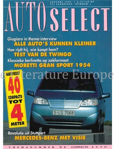 1994 AUTO SELECT MAGAZINE 1 Niederländisch