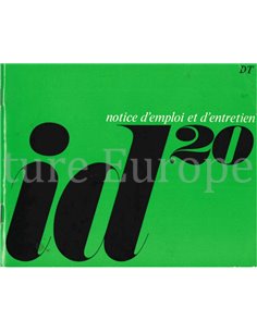 1969 CITROEN ID 20 OWNERS MANUAL FRENCH