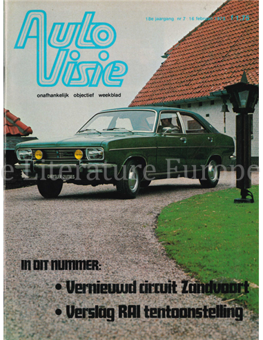 1973 AUTOVISIE MAGAZIN 7 NIEDERLÄNDISCH