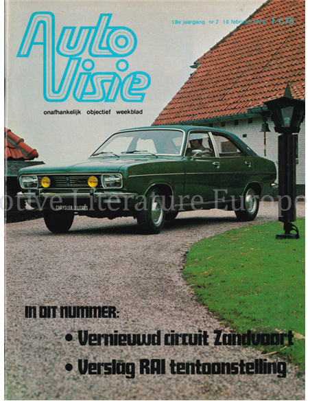 1973 AUTOVISIE MAGAZIN 7 NIEDERLÄNDISCH