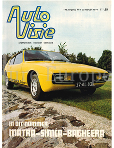 1974 AUTOVISIE MAGAZINE 8 NEDERLANDS