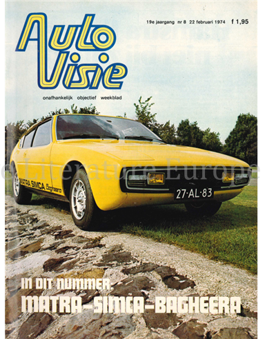 1974 AUTOVISIE MAGAZIN 8 NIEDERLÄNDISCH