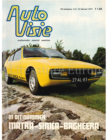 1974 AUTOVISIE MAGAZINE 8 DUTCH