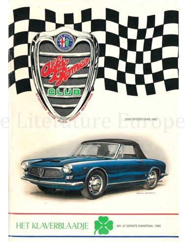 1992 ALFA ROMEO CLUB HET KLAVERBLAADJE 57 NIEDERLÄNDISCH