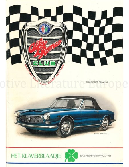 1992 ALFA ROMEO CLUB HET KLAVERBLAADJE 57 NEDERLANDS