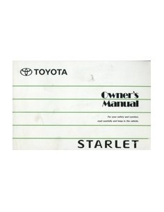 1993 TOYOTA STARLET INSTRUCTIEBOEKJE ENGELS