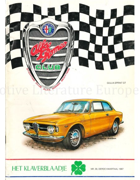 1987 ALFA ROMEO CLUB HET KLAVERBLAADJE 39 NIEDERLÄNDISCH