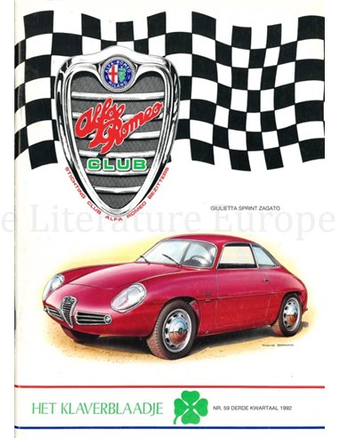 1992 ALFA ROMEO CLUB HET KLAVERBLAADJE59 NIEDERLANDISCH