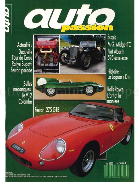 1988 AUTO PASSION TIJDSCHRIFT 13 FRANS