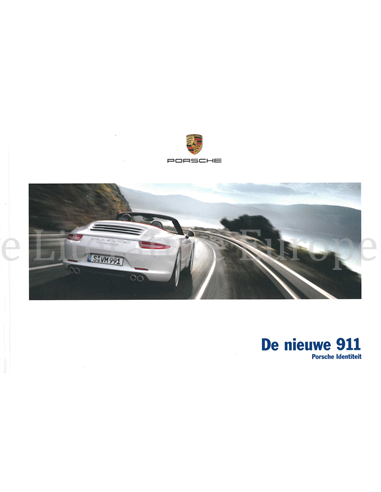 2012 PORSCHE 911 HARDCOVER BROCHURE DUITS